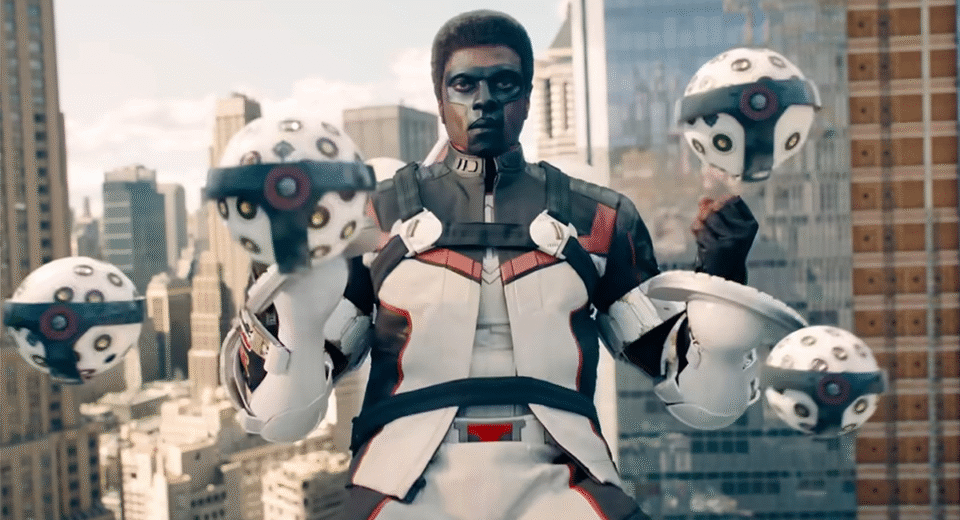 Mr. Terrific with floating T-Spheres in Superman